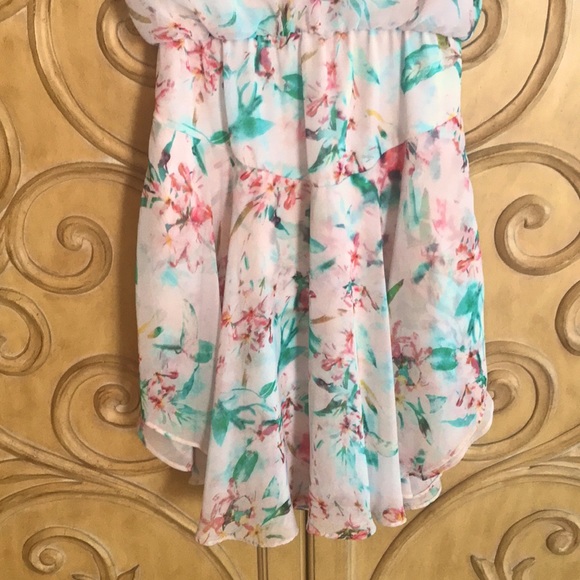 Bisou Bisou Chiffon Floral Dress Light Pink - Picture 9 of 12